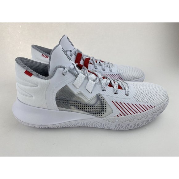 Nike Kyrie Flytrap 5 White Red Grey Men's Size 14 Basketball Shoes - Picture 8 of 12